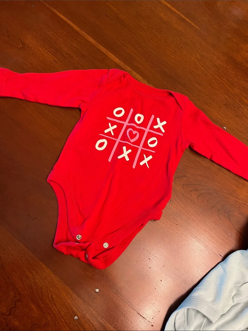 Old Navy Red & Light Blue Long-Sleeve Baby Bodysuits - Pack of 3